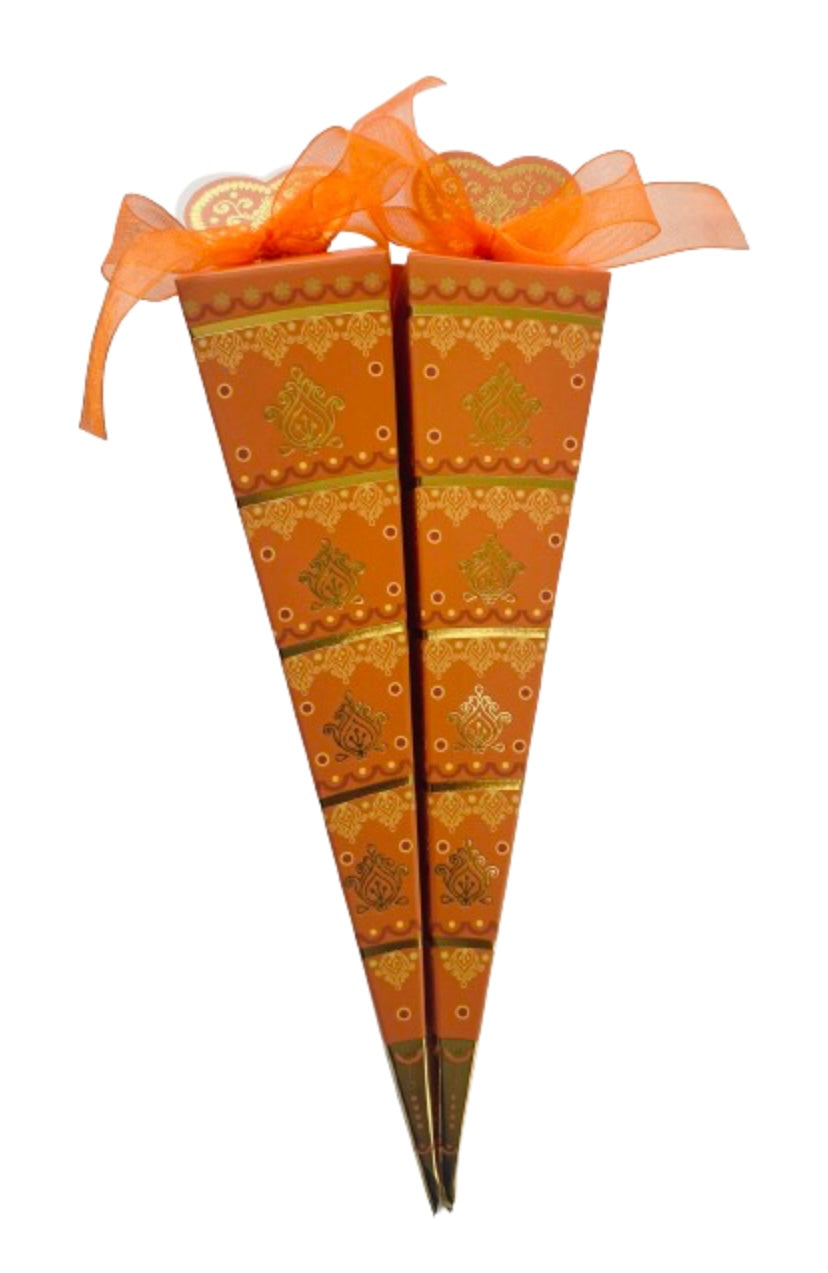 Mendhi Dholki Cone Themed Favour Boxes