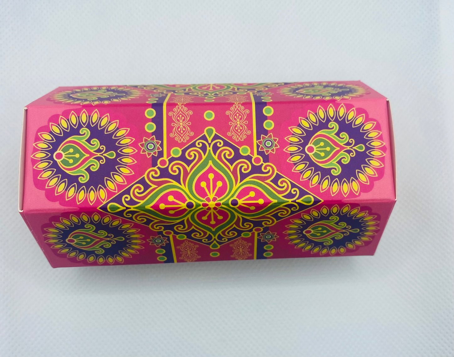 Mendhi Dholki Hexagon Themed Favour Boxes